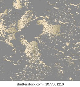 Abstract Grunge Patina effect Pastel Gold RetroTexture. Trendy Chic Background made in Vector for your design