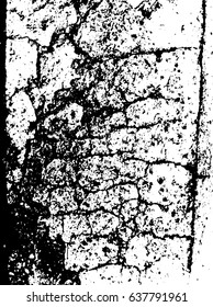 Abstract grunge pattern black and white. Dust overlay distress background. For create vintage, aging with noise, grain, small particles and lines. Vector illustration. Urban design Earth, road texture