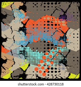 Abstract  grunge pattern for girls. Modern creative vector background for textile and fabric. Geometric colorful neon wallpaper. Repeat design