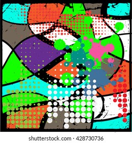 Abstract  grunge pattern for girls. Modern creative vector background for textile and fabric. Geometric colorful neon wallpaper. Repeat design