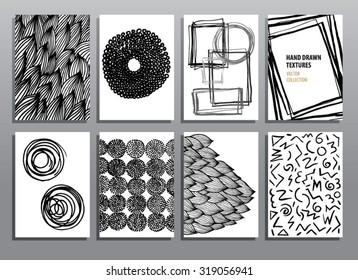 Abstract grunge pattern set. Vector illustration.