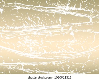 Abstract Grunge Pattina effect Pastel Gold RetroTexture. Trendy Chic Background made in Vector for your design