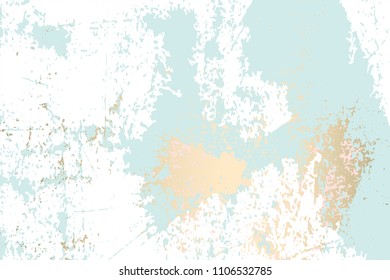 Abstract Grunge Pattina effect Pastel Gold RetroTexture. Trendy Chic Background made in Vector for your design