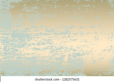 Abstract Grunge Pattina effect Pastel Gold Retro Texture. Trendy Chic Background made in Vector for your design