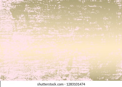 Abstract Grunge Pattina effect Pastel Gold Retro Texture. Trendy Chic Background made in Vector for your design