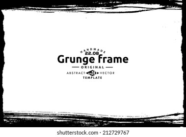 Abstract Grunge Photo Frame. Background Vector Texture