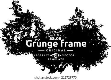 Abstract grunge photo frame. Background vector texture