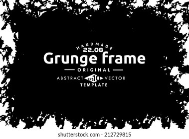 Abstract grunge photo frame. Background vector texture