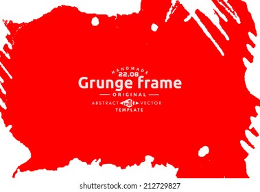 Abstract grunge photo frame. Background vector texture