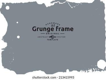 Abstract grunge photo frame. Background vector texture