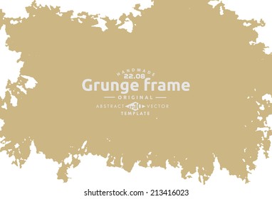 Abstract grunge photo frame. Background vector texture