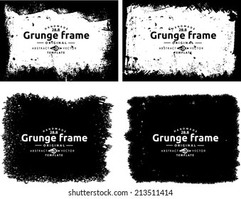 Abstract Grunge Photo Frame. Background Vector Texture