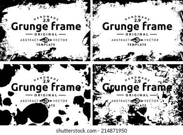 Abstract Grunge Photo Frame. Background Vector Texture