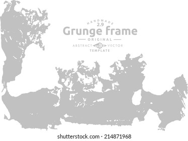 Abstract grunge photo frame. Background vector texture