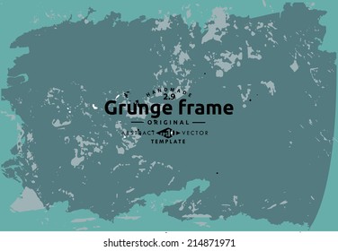 Abstract grunge photo frame. Background vector texture