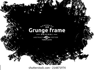 Abstract grunge photo frame. Background vector texture