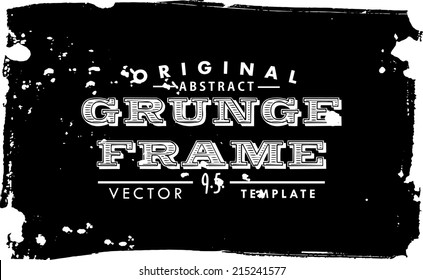 Abstract grunge photo frame. Background vector texture