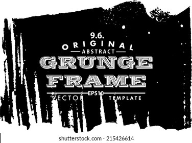 Abstract grunge photo frame. Background vector texture