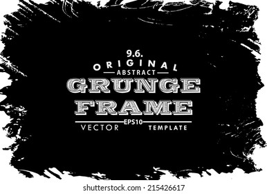Abstract grunge photo frame. Background vector texture