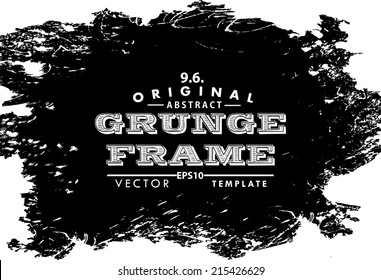 Abstract grunge photo frame. Background vector texture