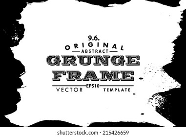 Abstract grunge photo frame. Background vector texture