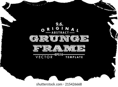 Abstract grunge photo frame. Background vector texture
