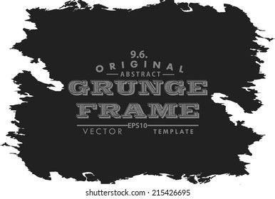 Abstract grunge photo frame. Background vector texture