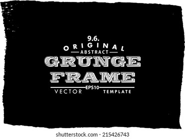 Abstract grunge photo frame. Background vector texture