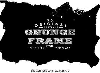 Abstract grunge photo frame. Background vector texture