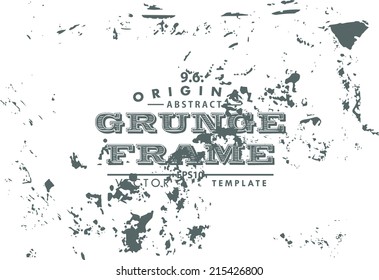 Abstract grunge photo frame. Background vector texture