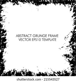 Abstract grunge photo frame. Background vector texture