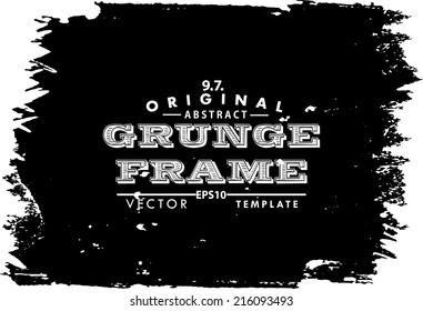 Abstract grunge photo frame. Background vector texture