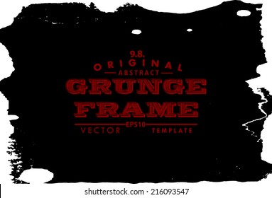 Abstract grunge photo frame. Background vector texture