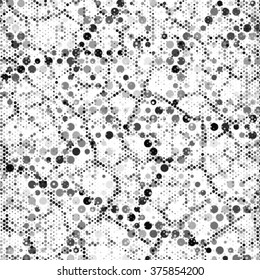 Abstract grunge polka dot background pattern. Spotted line vector illustration