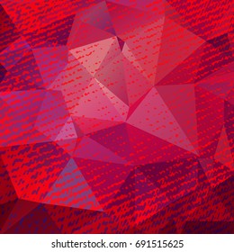 Abstract grunge polygonal background with fabric texture. Design elements for banners or flyers.