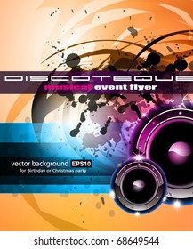 Abstract Grunge Rainbow Disco Background for Posters or Flyers