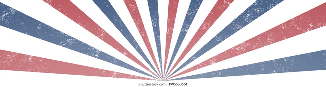 Abstract grunge rays background. USA colors.