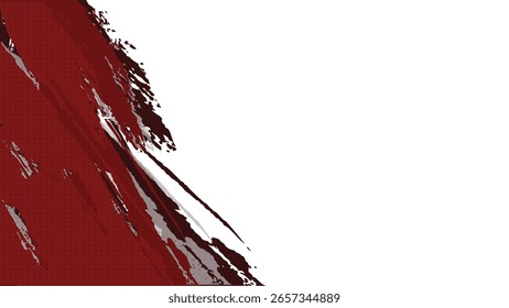 Abstract Grunge Red Brush Stroke Splash Background