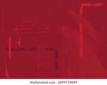 Abstractas Grunge rojo. dibujar a mano arte grunge, patrón grunge, Abstractas sin costuras. La textura es repetitiva. Plantilla para imprimir en tela, papel, envoltura. Un contexto caótico de graffiti.eps10
