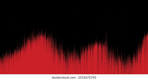 Fundo de vazamento de tinta vermelha grunge abstrato. Derramamento de sangue sobre fundo preto
