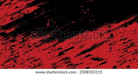 Abstract grunge red paint spill background. Blood spill on black background