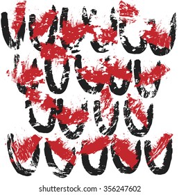 abstract grunge red tile background, vector illustration design element