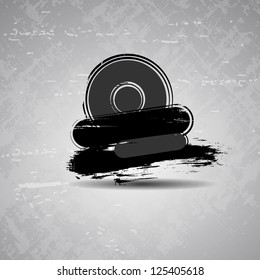 abstract grunge retro background with circle and tags