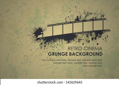 Abstract grunge retro background. Torn film