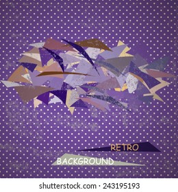 abstract grunge retro triangle background, for greeting, invitation card, or cover. Vector, EPS 10