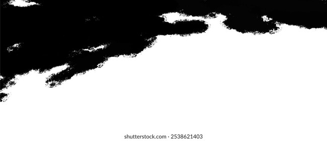 Abstract grunge rough edge header vector illustration