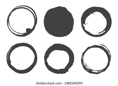 Brush Grunge Circle Vector Texture Stock Vector (Royalty Free ...