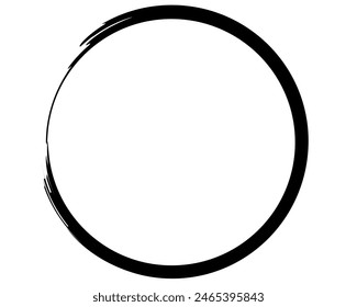 Formas redondas de grunge Abstractas. trazo de pincel de grunge circular