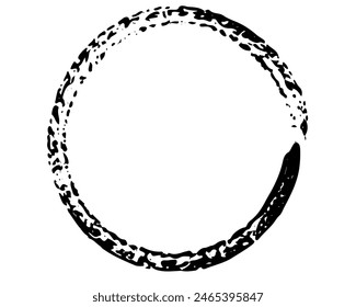 Abstract grunge round shapes. circle grunge brush stroke