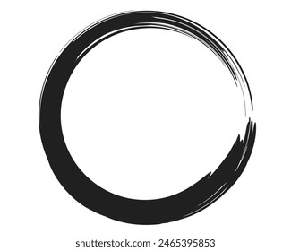 Formas redondas de grunge Abstractas. trazo de pincel de grunge circular